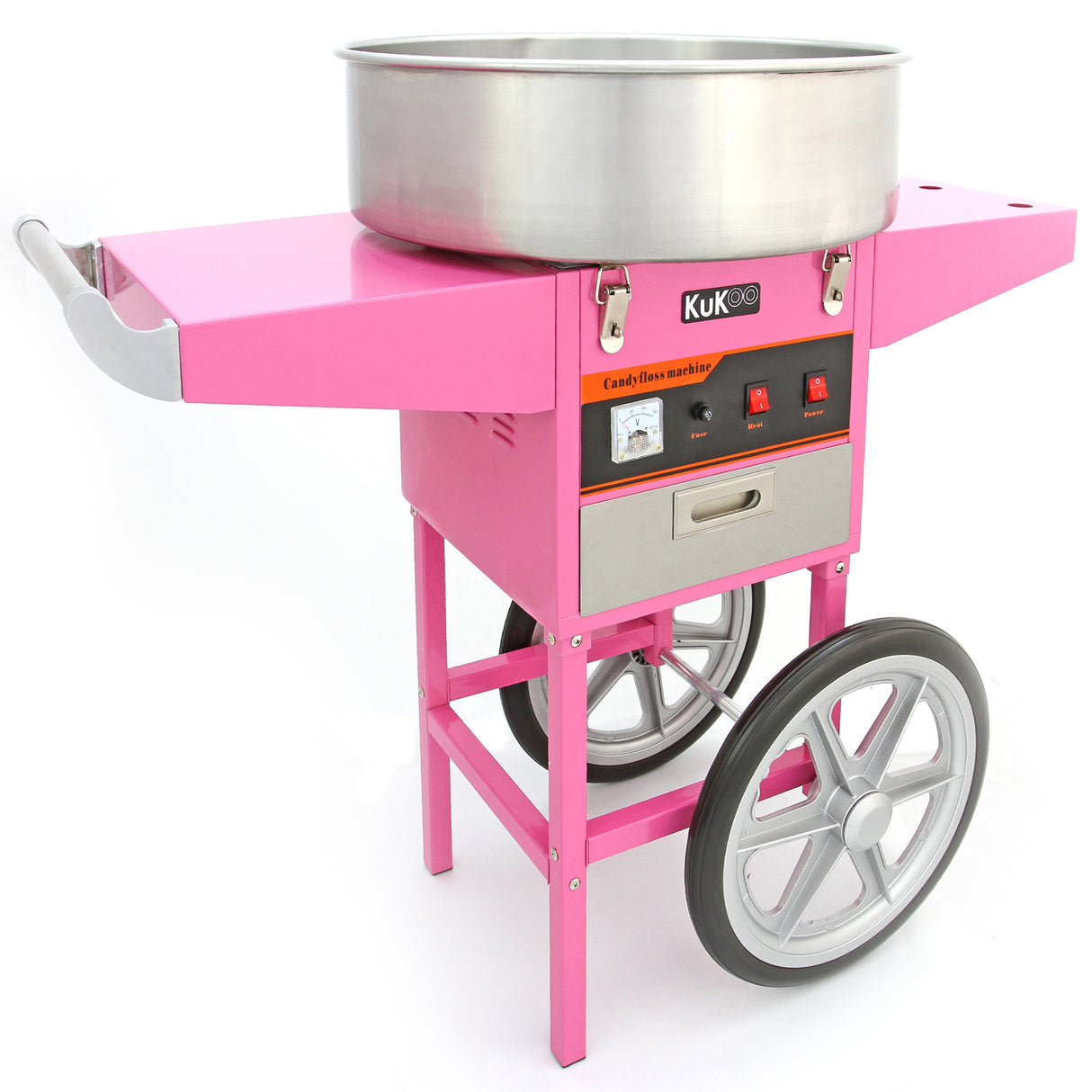 KuKoo 8oz Popcorn Machine & Candy Floss Machine with Carts