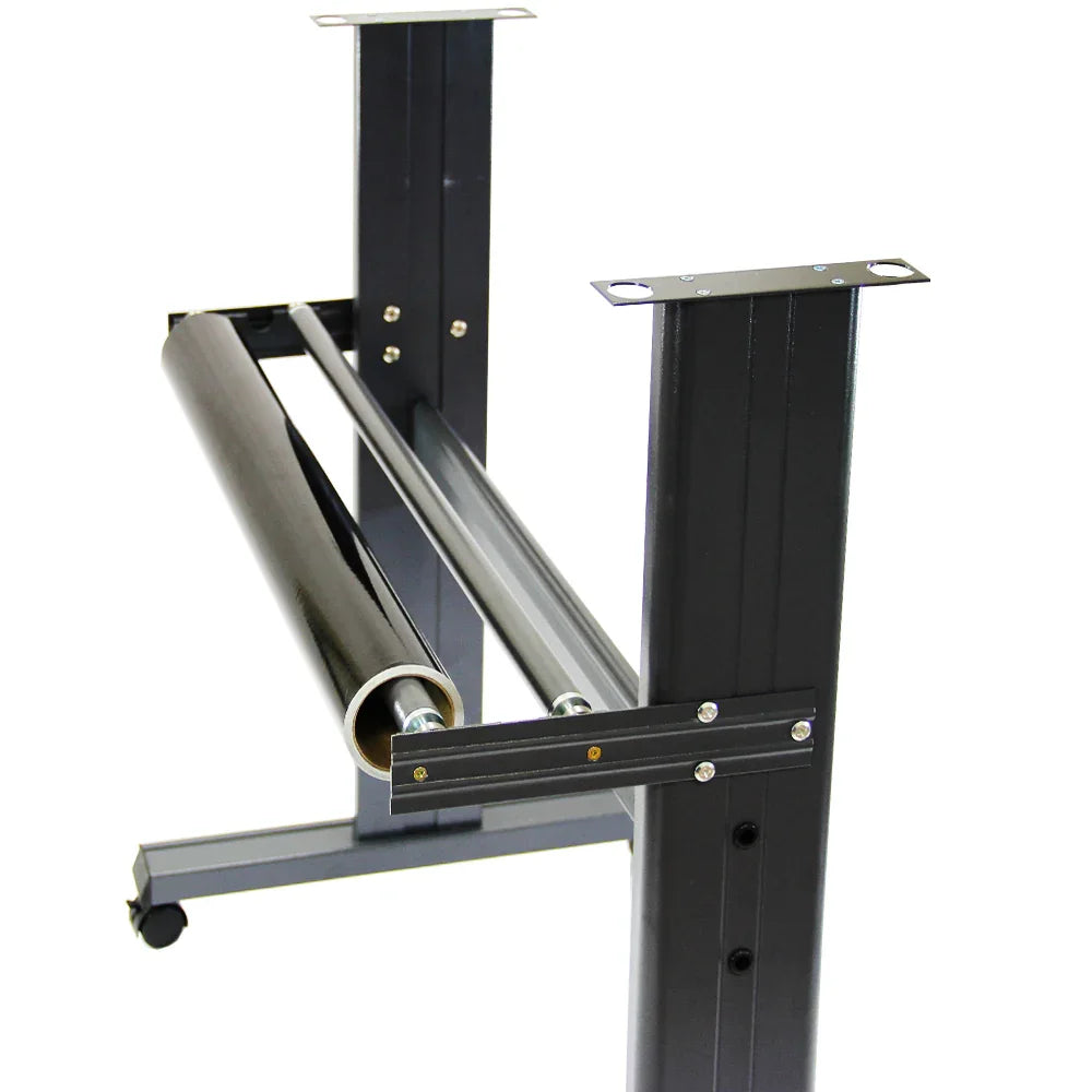 720mm vinyl cutter stand featuring sturdy metal construction, adjustable height, and a roll holder for easy material access