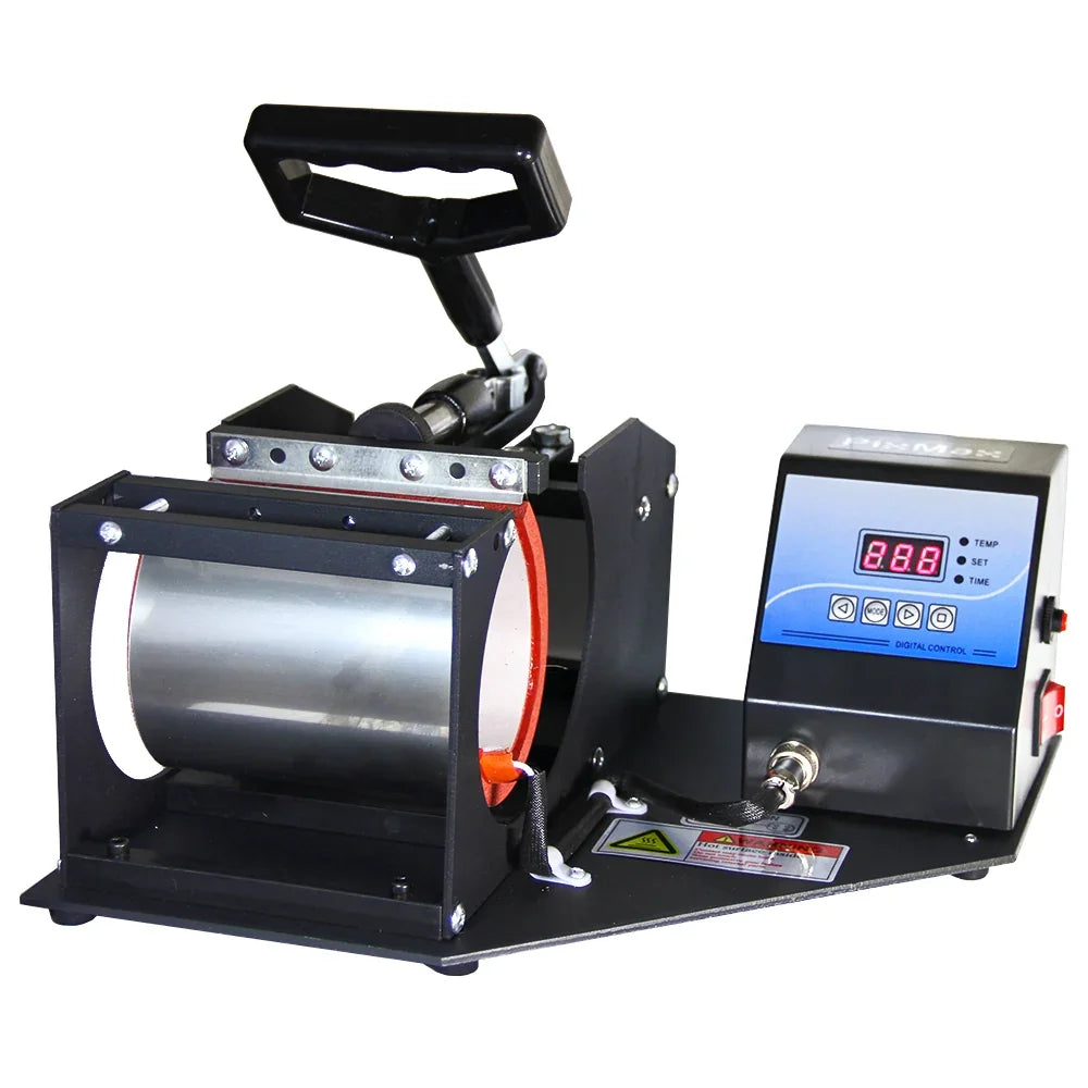 Monet Mug Making Bundle Value Printer features a sleek black design with a digital display, ideal for custom mug printing projects