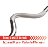 Body Revolution EZ Super Curl Barbell Bar - 1.2m - Body Revolution