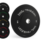 Body Revolution Olympic Bumper Plates (Black) - Body Revolution
