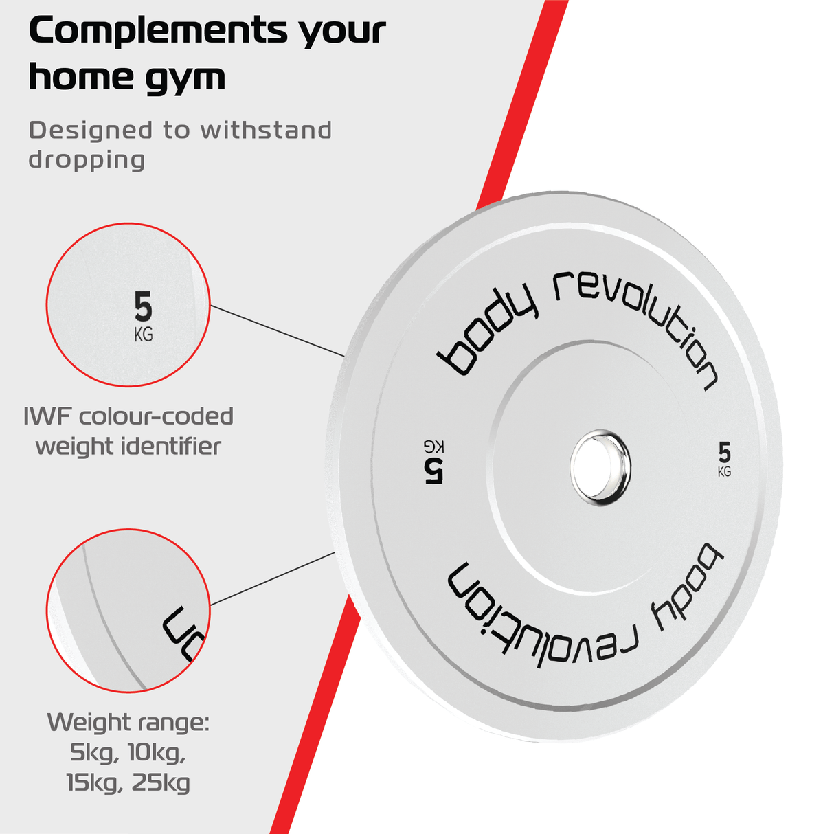 Body Revolution Olympic Bumper Plates (Colour)