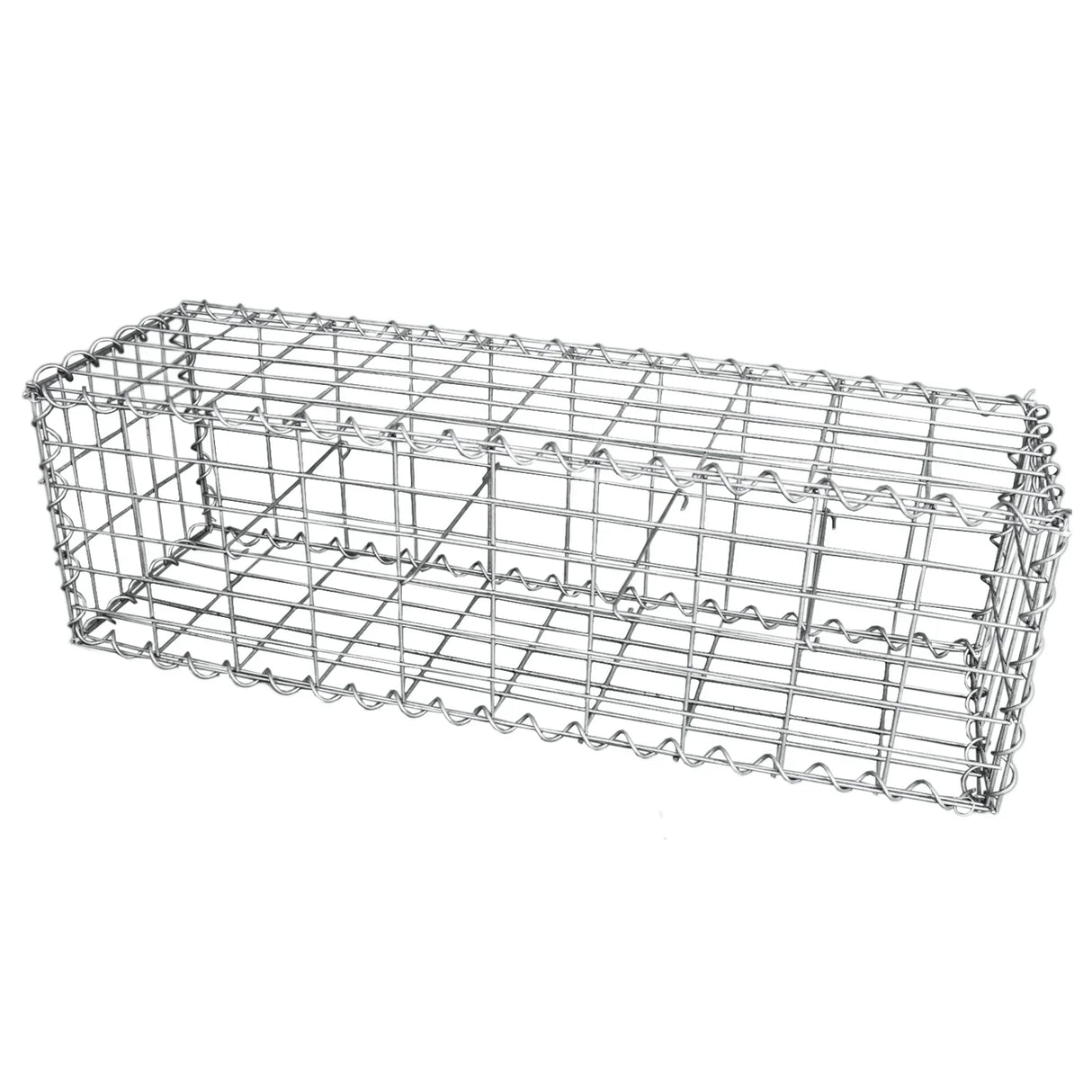 Galvanized steel gabion basket, 100 x 30 x 30cm, featuring a sturdy wire mesh design, ideal for landscaping and erosion control, sold in a 6 pack