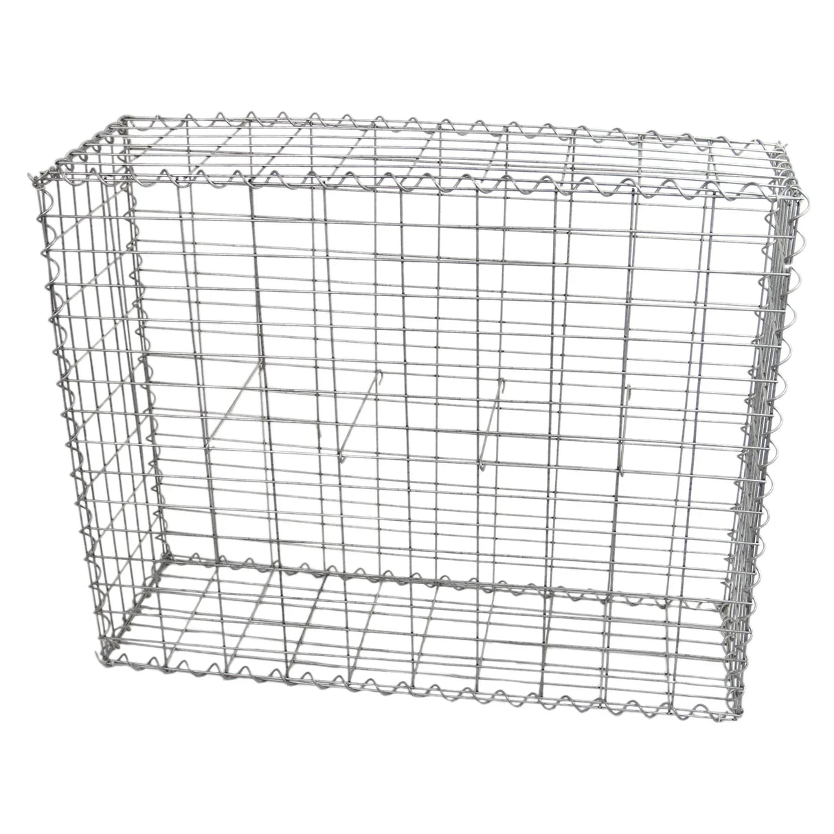 Galvanized steel gabion basket, 100 x 80 x 30cm, featuring a sturdy wire mesh design, ideal for landscaping and erosion control, sold in a 6 pack