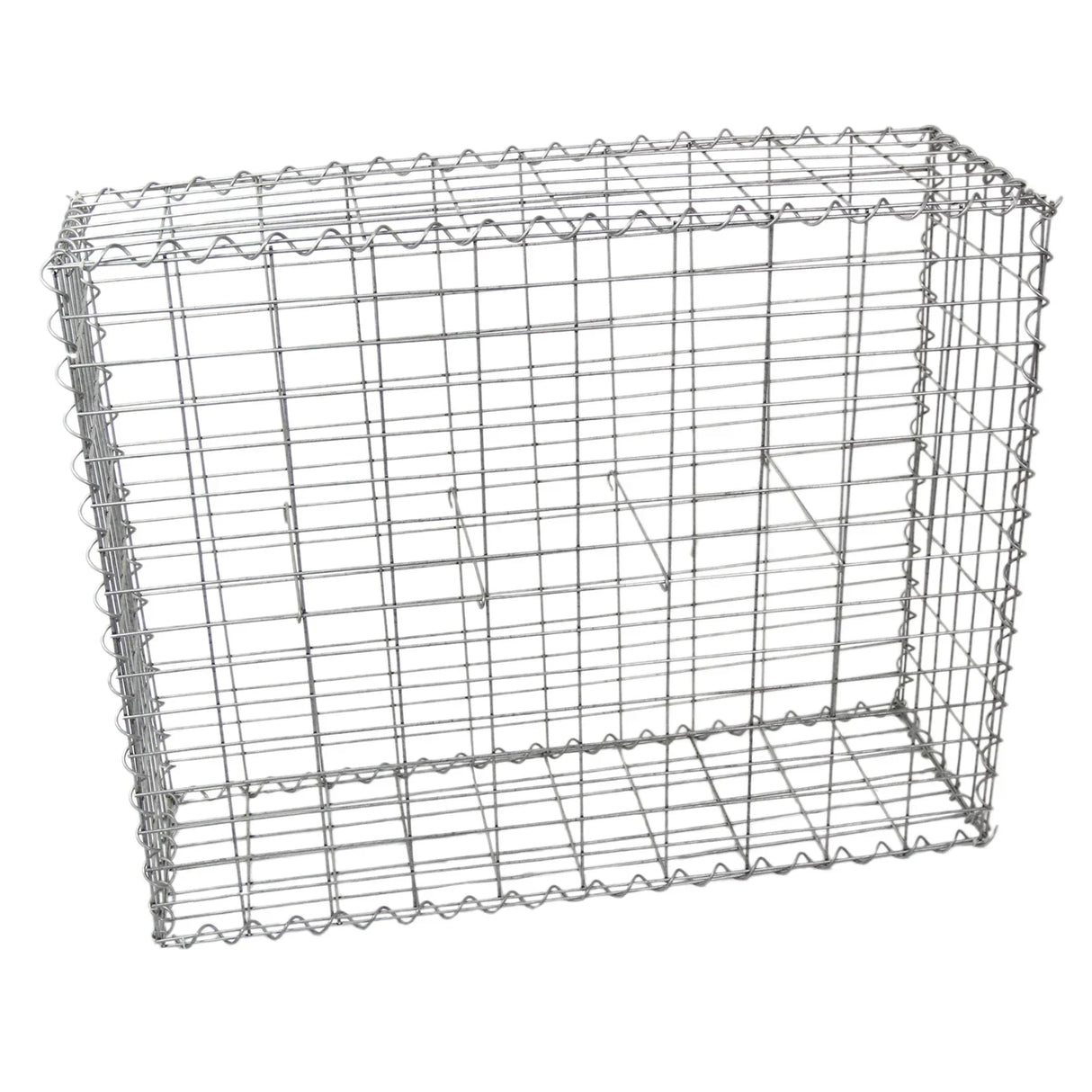 Galvanized steel gabion basket, 100 x 95 x 30cm, featuring a sturdy wire mesh design, ideal for landscaping and erosion control