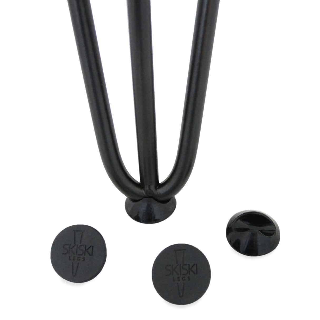4 x 28" Hairpin Legs - 3 Prong - 12mm - Black