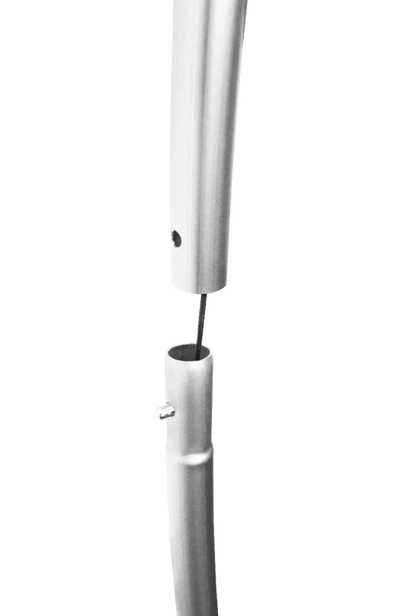 Silver Wedding Moongate 200cm featuring a sleek, polished metal finish with a seamless connection for easy assembly and stability
