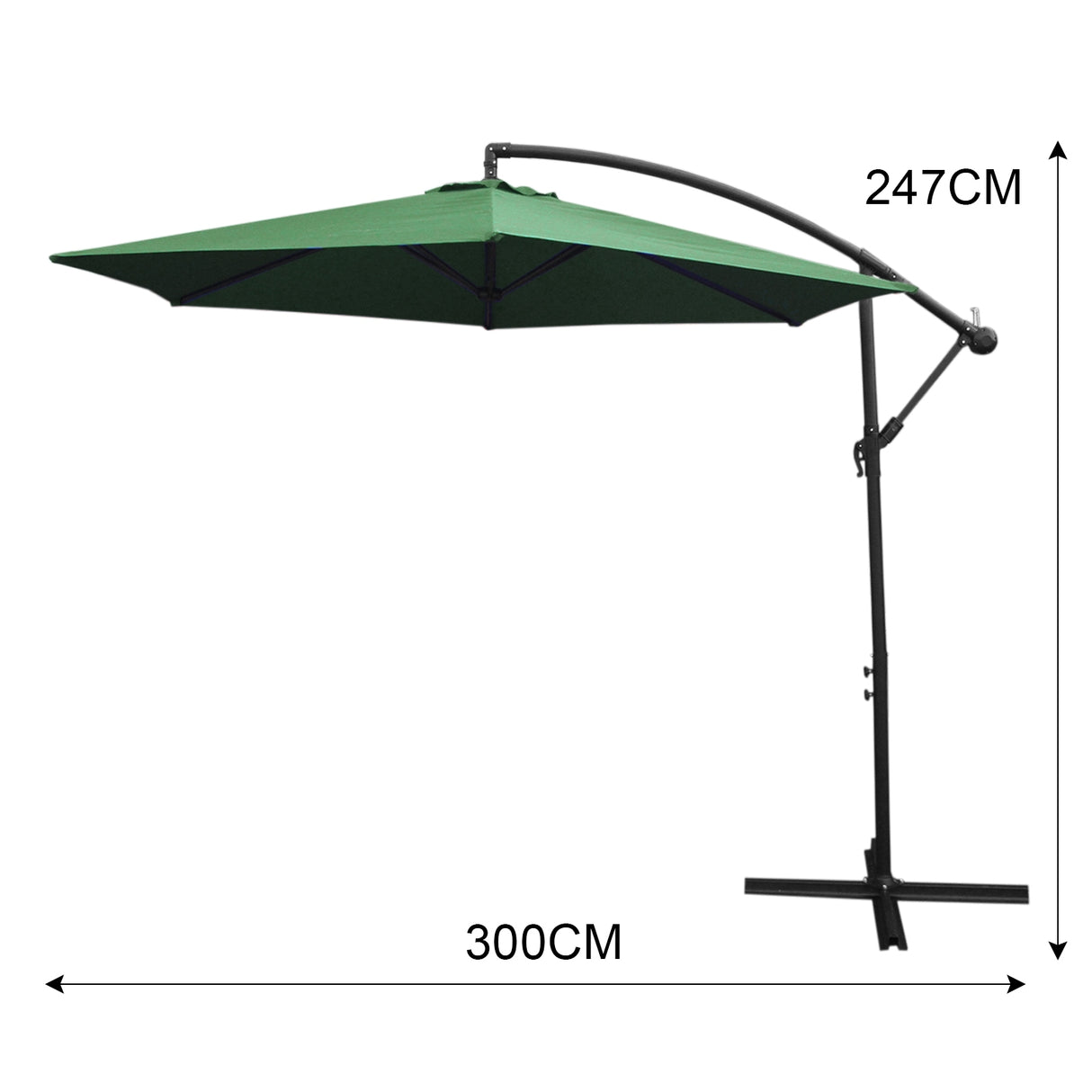 Green Cantilever Parasol