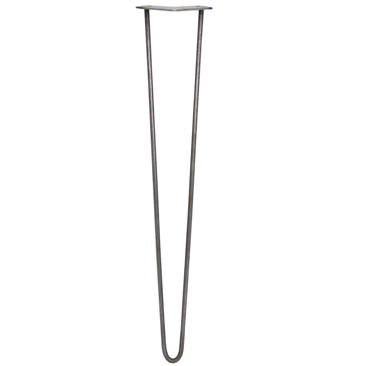 4 x 28" Hairpin Legs - 2 Prong - 10mm - Raw Steel