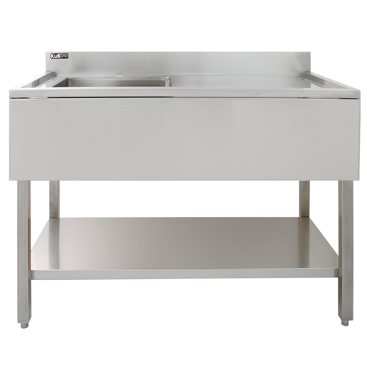 KuKoo Commercial Stainless Steel Sink - Right Hand Drainer