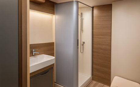 Why Tambour Shower Doors Are Ideal for Campervan Bathrooms