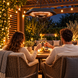 2000W Hanging Electric Patio Heater with Remote Control – Black