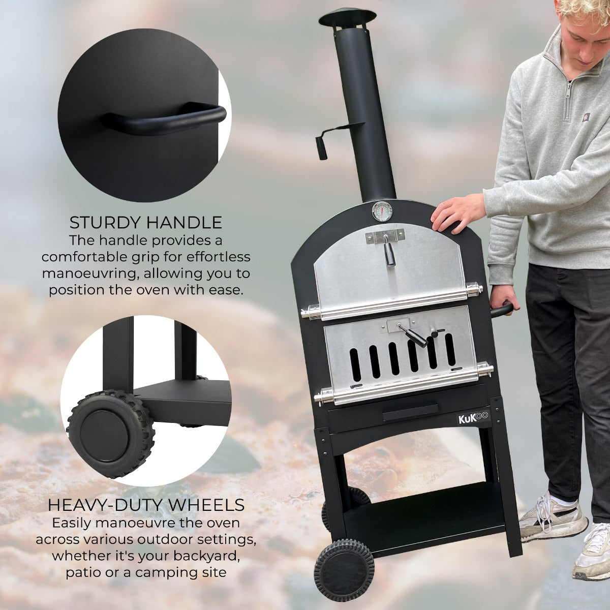 KuKoo Outdoor Pizza Oven & Pizza Peel