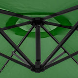 Green 3m LED Cantilever Parasol & Plain Base