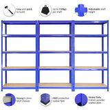 Monster Racking T-Rax Heavy Duty Shelving Units, Blue, 75cm W, 30cm D, Set of 4