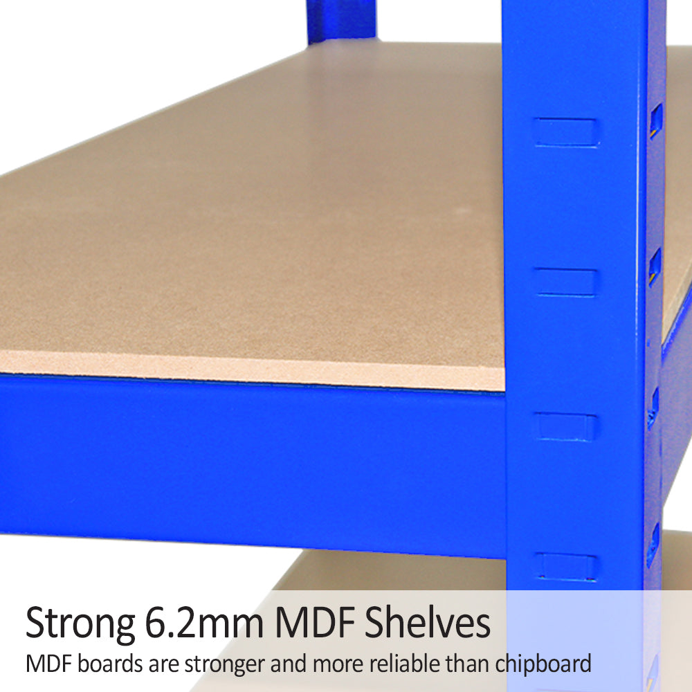 Monster Racking T-Rax Heavy Duty Shelving Units, Blue, 75cm W, 30cm D, Set of 4