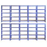 Monster Racking T-Rax Heavy Duty Shelving Units, Blue, 75cm W, 30cm D, Set of 10