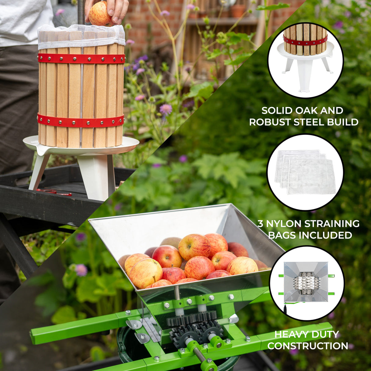 KuKoo Fruit Crusher & 18 Litre Fruit Press