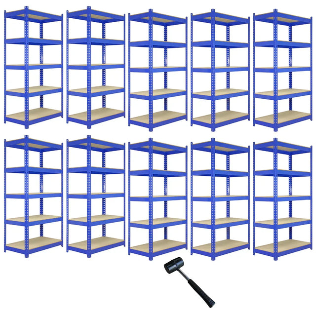 Dark Blue Active Racking 10 x Q-Rax Blue Metal Racking Units 120 x 50 x 180cm – Monster Shop UK