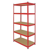 Monster Racking Z-Rax Extra Strong Steel Shelves, Red, 90cm W, 45cm D