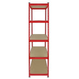 Monster Racking Z-Rax Extra Strong Steel Shelves, Red, 90cm W, 45cm D