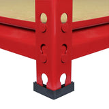 Monster Racking Z-Rax Extra Strong Steel Shelves, Red, 90cm W, 45cm D