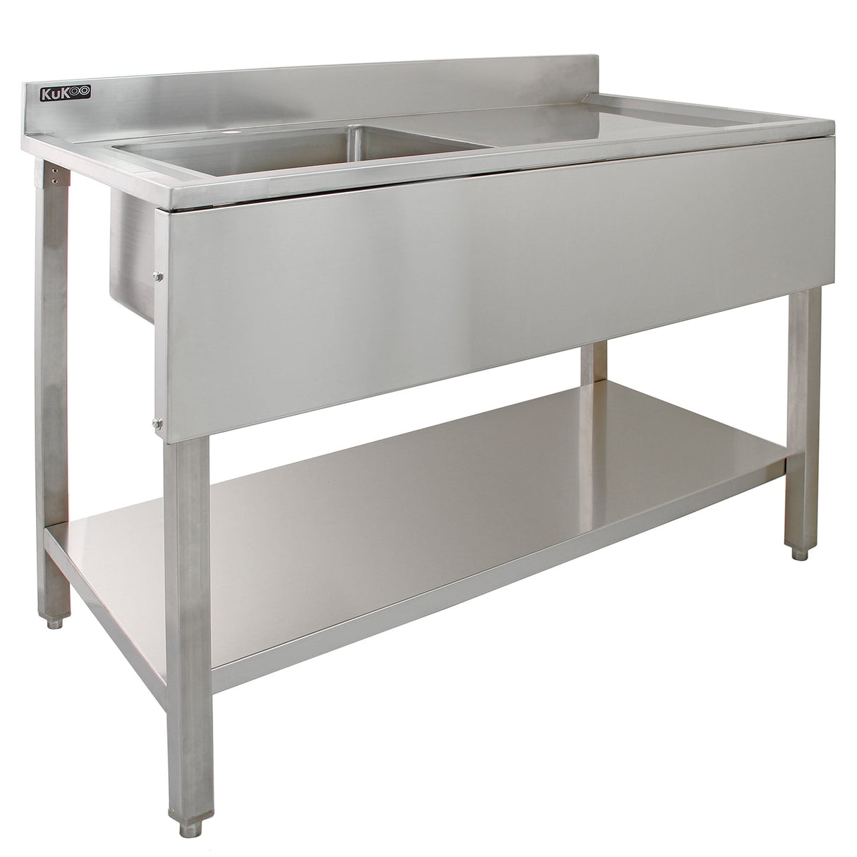 KuKoo Commercial Stainless Steel Sink - Right Hand Drainer