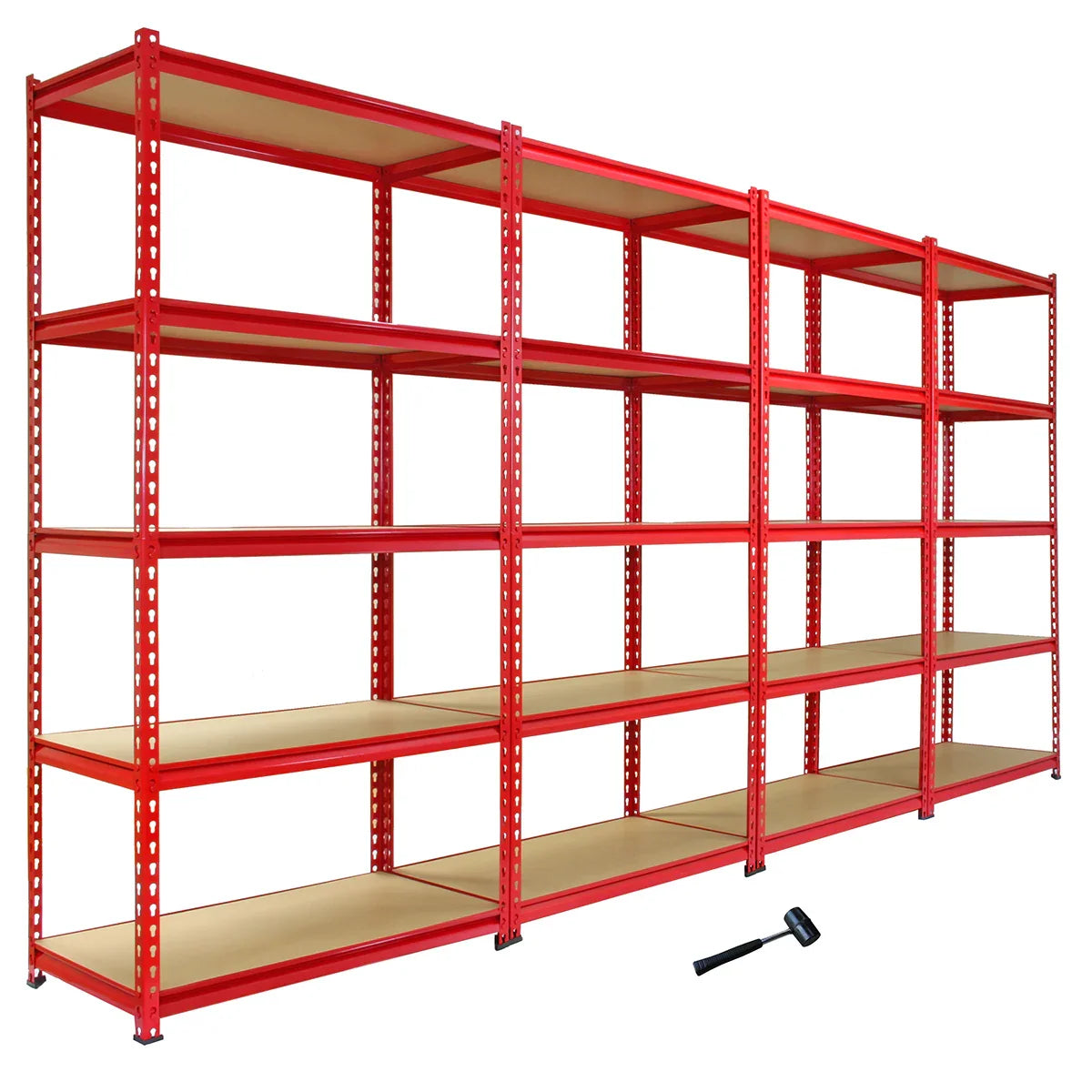 4 x Z-Rax Metal Racking Units Red 90cm & Free Mallet – Monster Shop UK