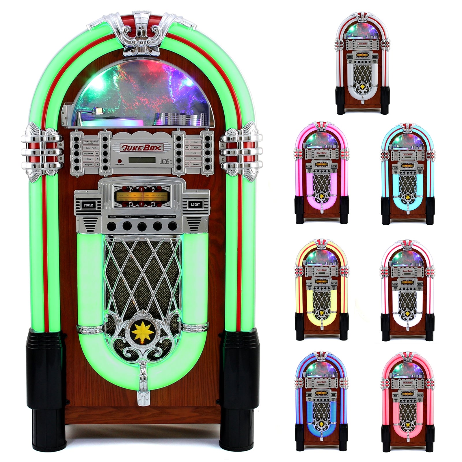 Retro Style Illuminated Jukebox Sound System – Monster Shop UK