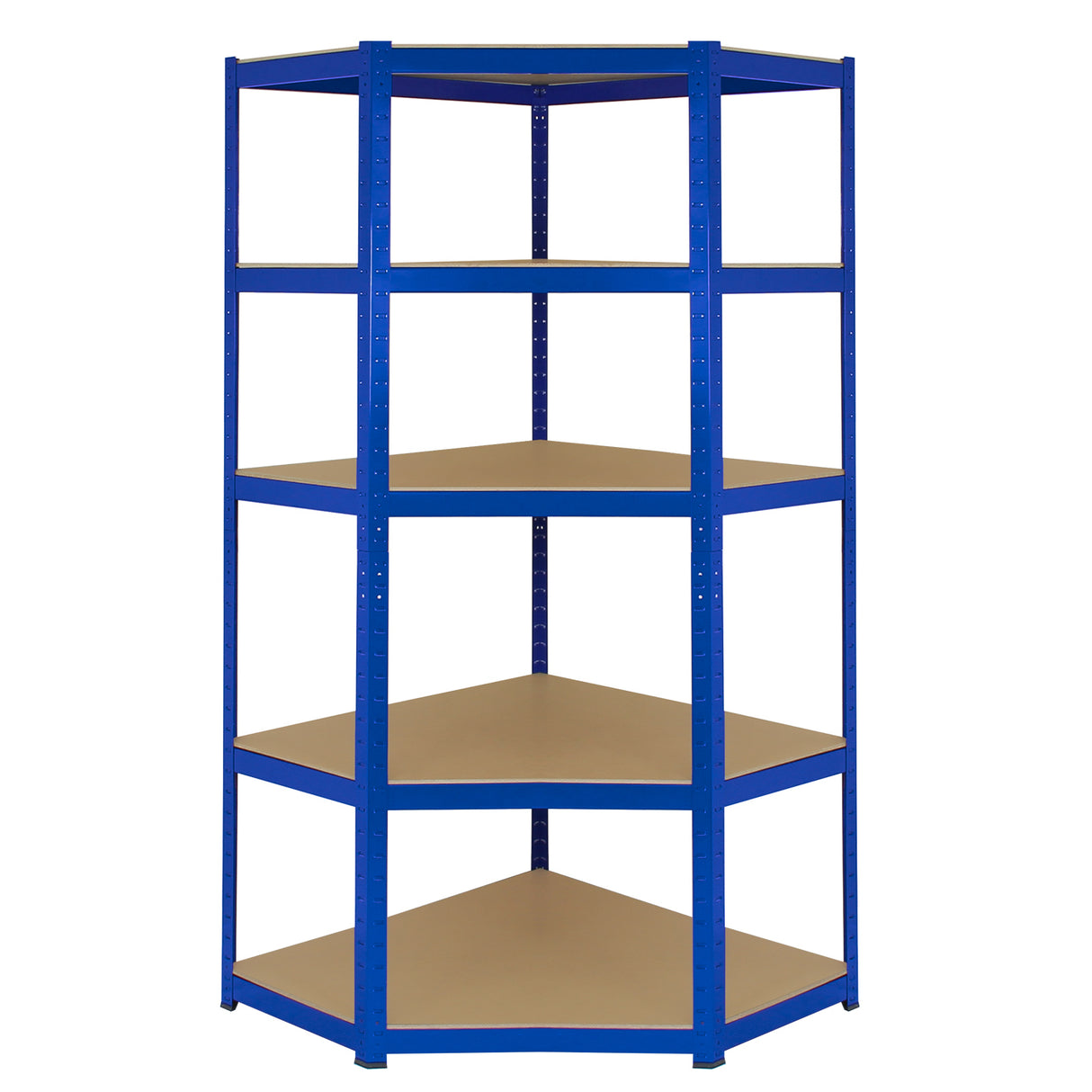 Monster Racking T-Rax Corner Shelving Unit & 4x 90cm Garage Storage Bays, Blue F1