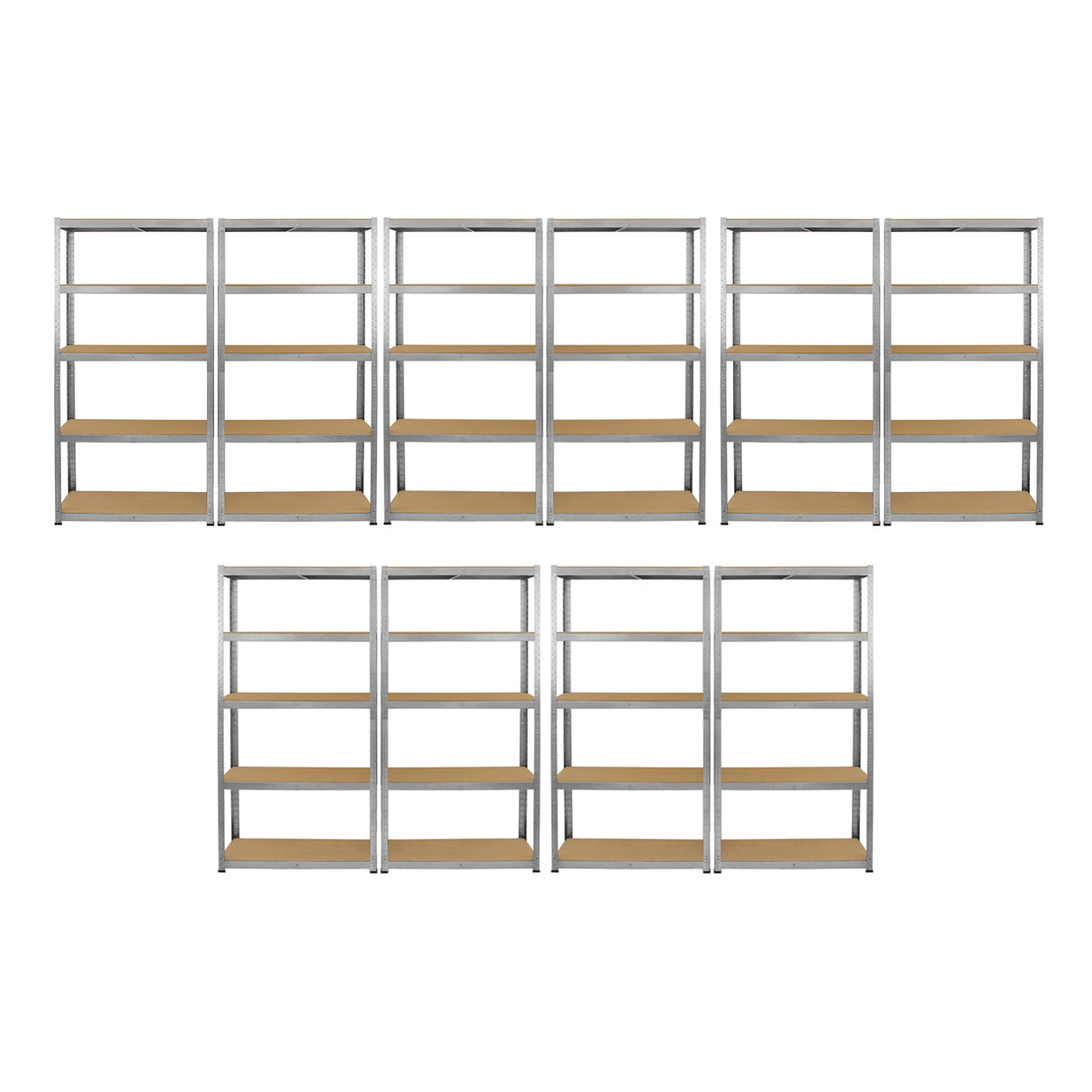 Monster Racking 10 x Galwix Galvanised Steel Shelves, 90cm Wide