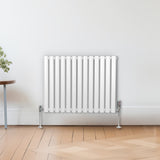 Oval Column Radiator & Valves - 600mm x 780mm – White