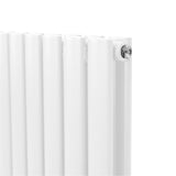 Oval Column Radiator & Valves - 1600mm x 480mm – White