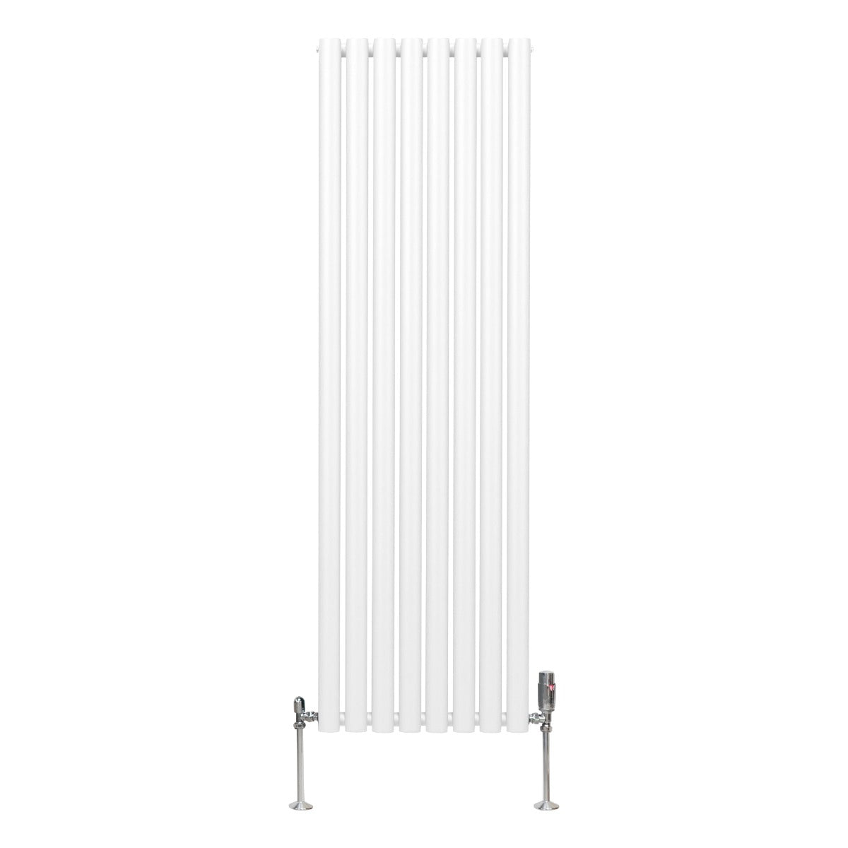 Oval Column Radiator & Valves - 1600mm x 480mm – White