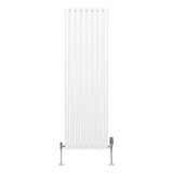 Oval Column Radiator & Valves - 1600mm x 480mm – White