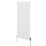 Oval Column Radiator & Valves - 1600mm x 600mm – White