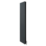 Aluminium Radiator & Valves - 1800mm x 315mm - Anthracite Grey