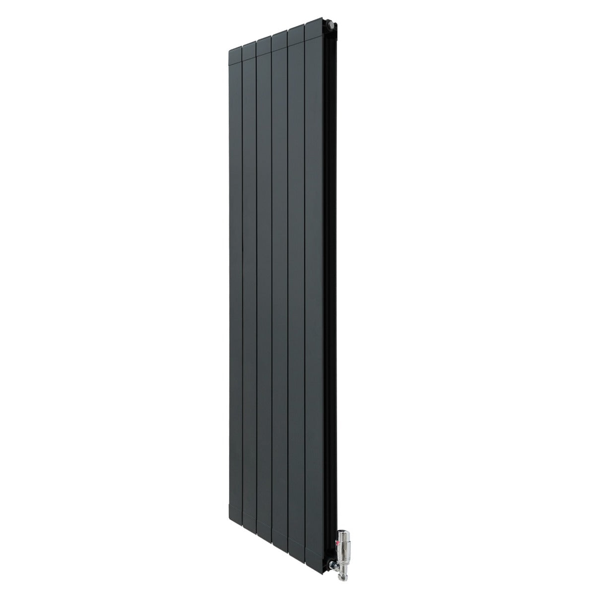 Aluminium Radiator & Valves – 1800mm x 475mm – Anthracite Grey