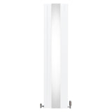 Flat Mirror Radiator & Valves - 1800mm x 425mm - White