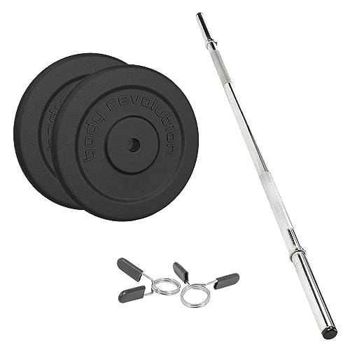 1.2m 1" Barbell and Cast Iron Weight Plate Sets - Body Revolution