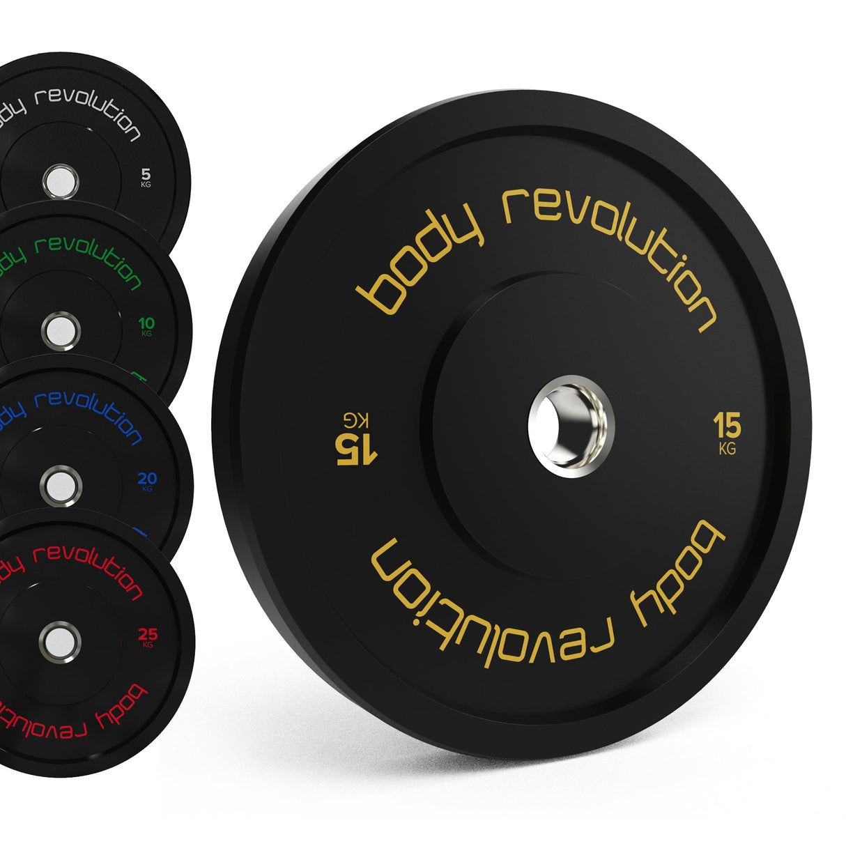 Body Revolution Olympic Bumper Plates (Black)