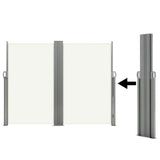 Outdoor Retractable Privacy Side Awning – Beige 600cm