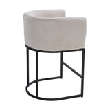Beige Chenille Bar Stools – Set of 2