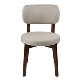 Beige Upholstered Dining Chairs – Set of 2