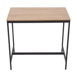 Oak Wood Grain Bar Table Set – 4 Stools