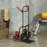 Foldable Steel Stair Climbing Trolley – 120kg Red