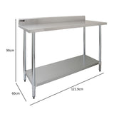 Commercial Stainless Steel Catering Table - 4FT Wide