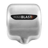 Sleek stainless steel Maxblast automatic hand dryer featuring a HEPA filter, designed for commercial use with a modern aesthetic