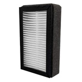 HEPA filter for Maxblast automatic commercial hand dryer, featuring a rectangular shape with textured white filter material and black frame