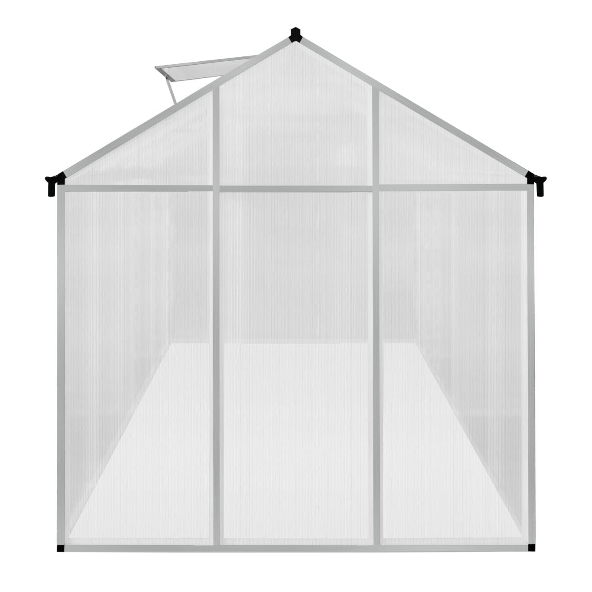 Polycarbonate Greenhouse 6ft x 10ft – Silver